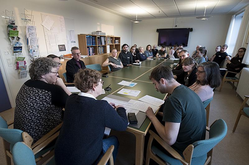 Morgenkonference på Psykiatrisk Sygehus Viborg. Foto: Michael Bo Rasmussen.