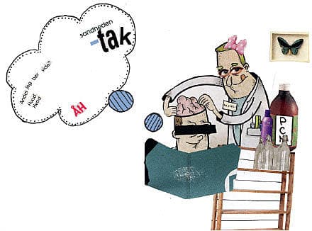 Unge ønsker, at lægen kommunikerer direkte til dem, og værdsætter, at lægen omtaler reglerne om tavshedspligt/fortrolighed. De unge patienters styrker og resurser kan bedst bringes i spil ved en bevidst ungdomsvenlig tilgang. Illustration: Fie Strini.