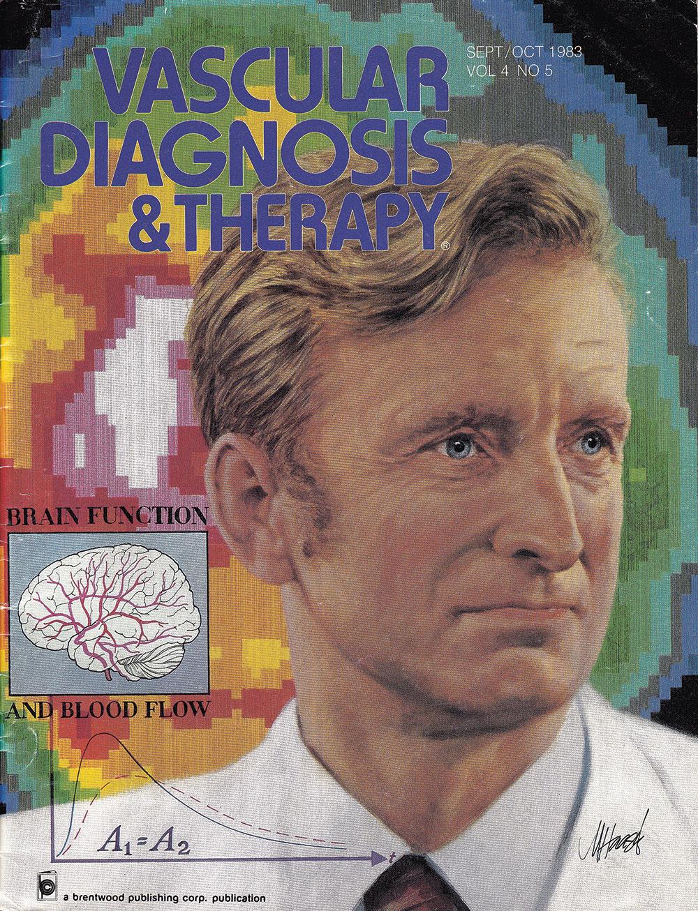 Lassen var i oktober 1983 på forsiden af det amerikanske tidsskrift Vascular Diagnosis & therapy. Det er et tomografisk snit af hjernens regionale blodflow efter inhalation af xenon-133, der vises i baggrunden.