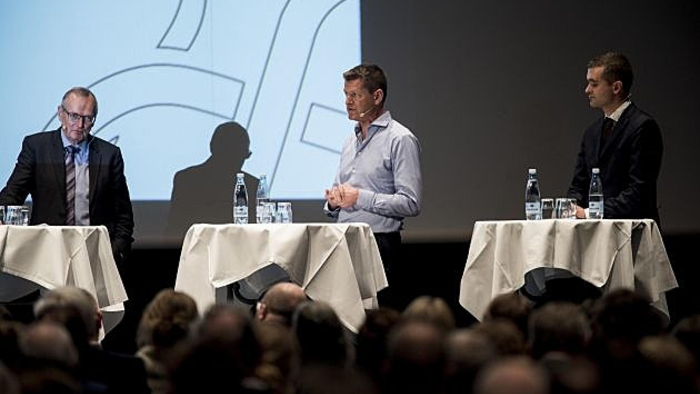 Bent Hansen og Søren Brostrøm på årets Lægemøde i Koldning. Foto: Palle Peter Skov