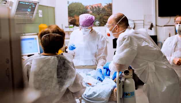 Forskerne har haft adgang til data for samtlige patienter, der var indlagt med COVID-19 i Region Hovedstaden fra marts 2020 til december 2021 på bl.a. som her på Bispebjerg Hospital. Arkivfoto: Claus Boesen