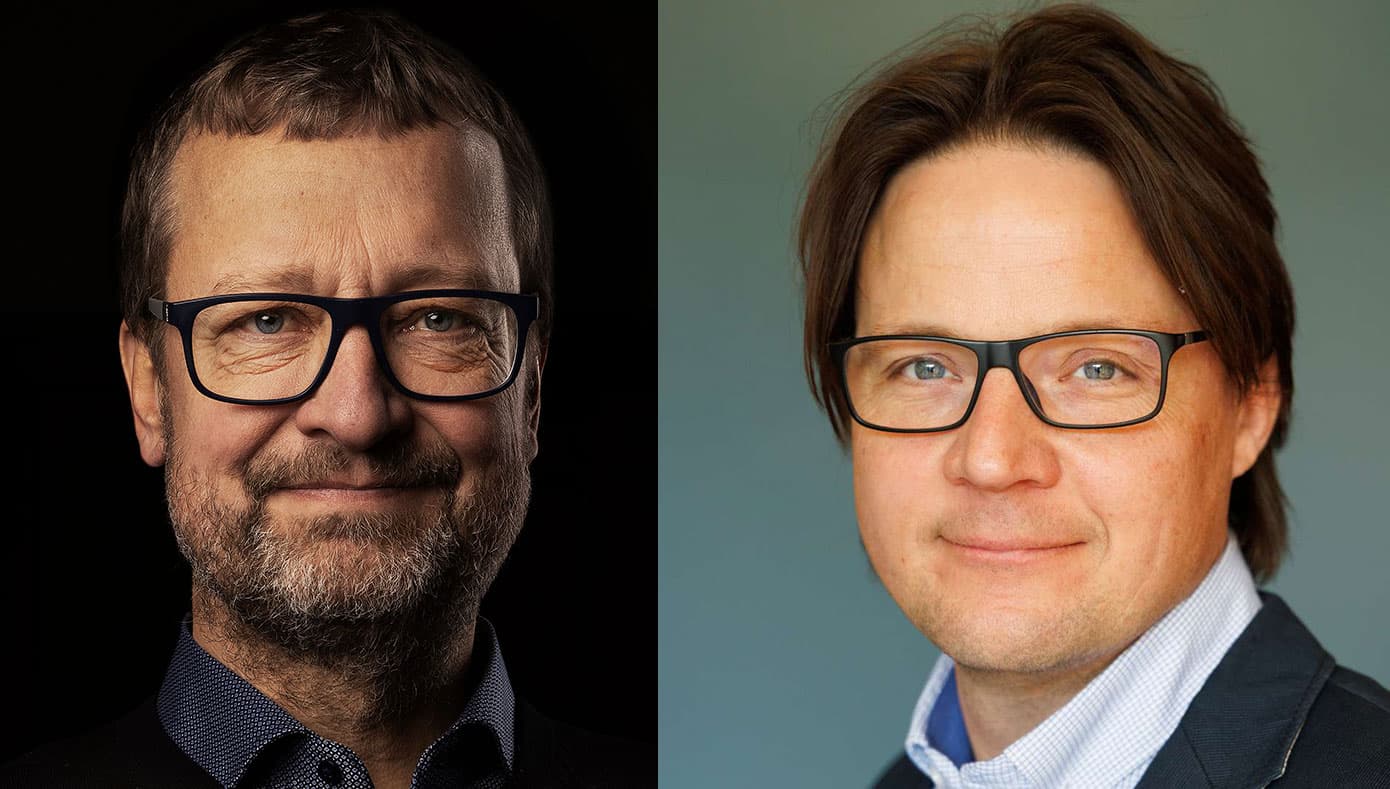 Troels Wesenberg Kjær, hjerneforsker. Foto: Privat. Jakob Udby Blicher, professor, Klinisk Institut på Aalborg Universitet. Foto: Aalborg Universitet 