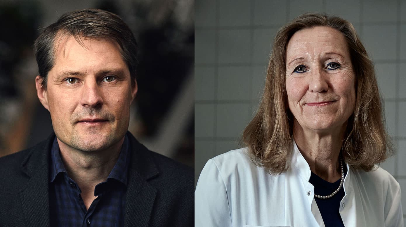 Skal kliniske retningslinjer vurderes sundhedsøkonomisk i prioriteringens navn? Det har Jakob Kjellberg, Susanne Axelsen ( på foto), Camilla Rathcke, Erik Jylling og Kjeld Møller Pedersen synspunkter på. Der er en vis enighed.  Foto: Ulrik Jantzen  og Kåre Viemose. 