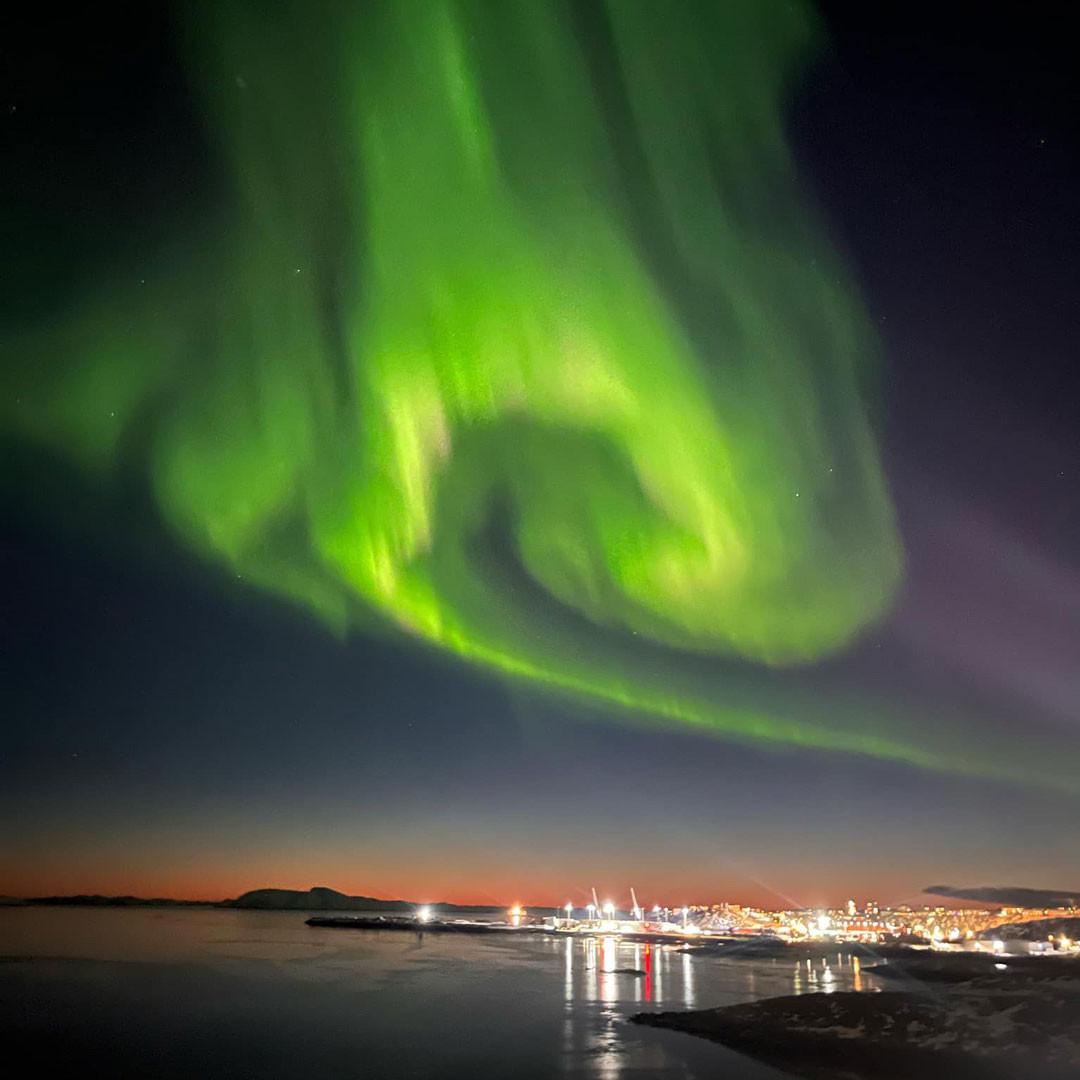 Nordlys over Nuuk