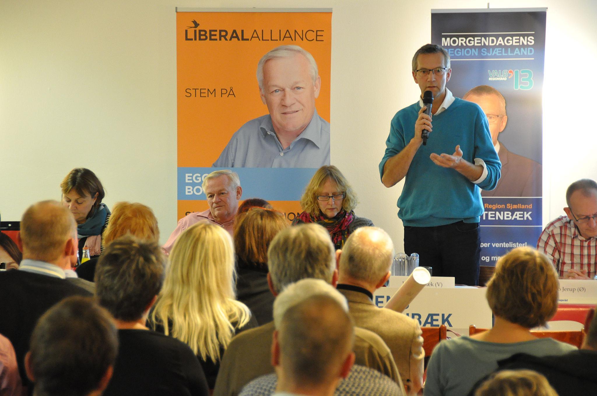 Regionspolitiker Jens Stenbæk (V) i krydsild på valgmøde i Ringsted