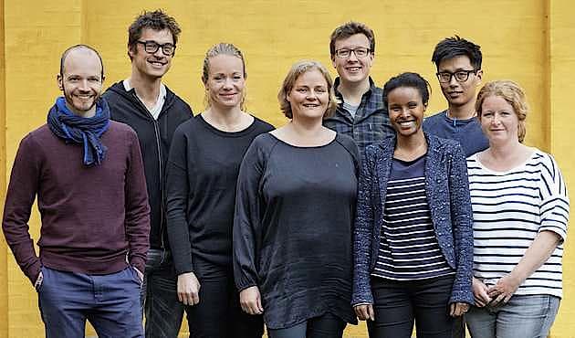 Den ny bestyrelse. Fra v. Mauro Lucardi, Kristoffer Vogler, Gry Willum Hagelund, Nina Kjærgaard, Anders Bæhring, Sohur Mire, Cheme Andersen og Heidi Christensen. Mads Geisler er udsendt og derfor ikke på billedet.