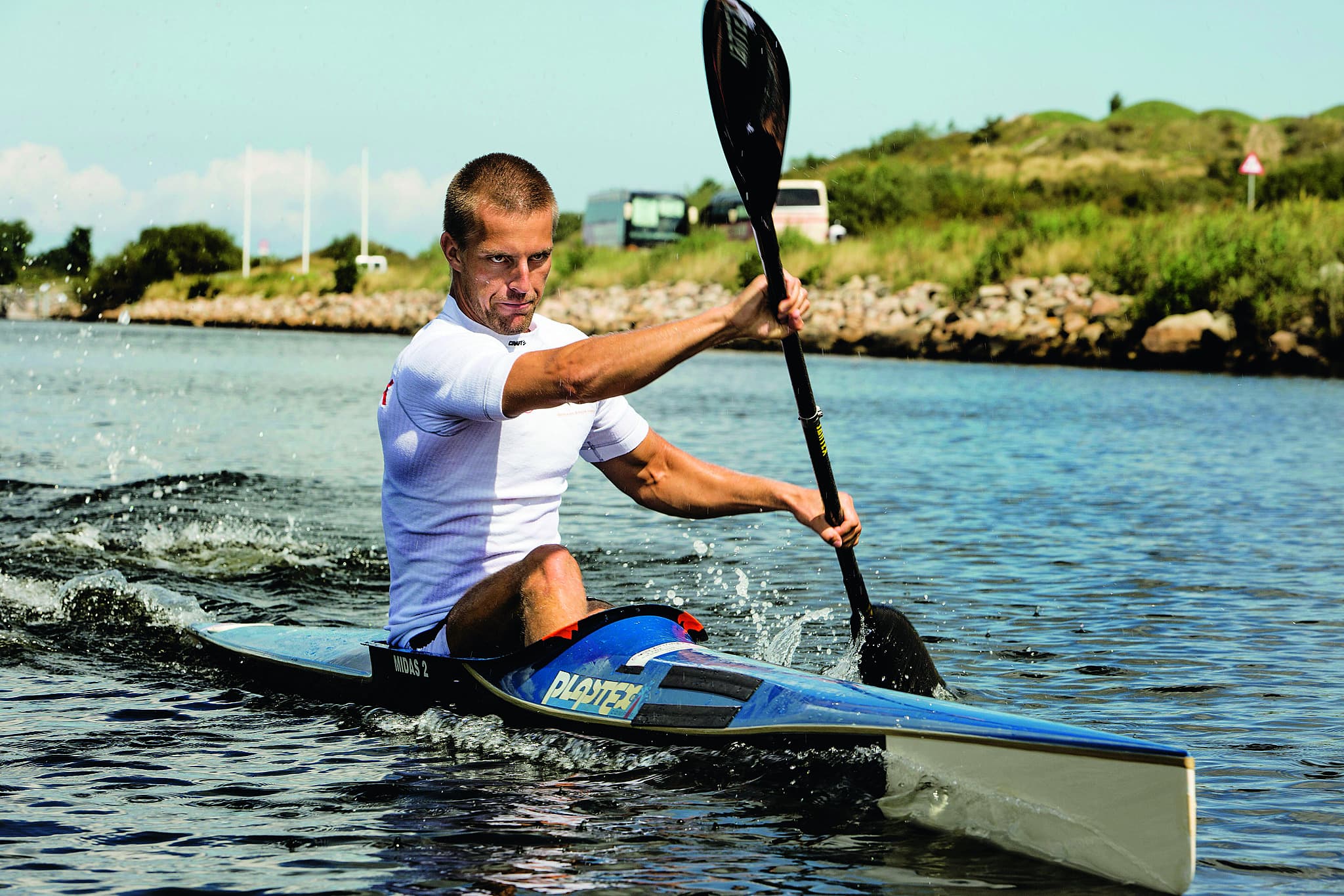 Danmarksmester 16 gange. Nr. 1 i toerkajak på 1.000 m til Pre Olympics 2015. Foto: Nils Lund