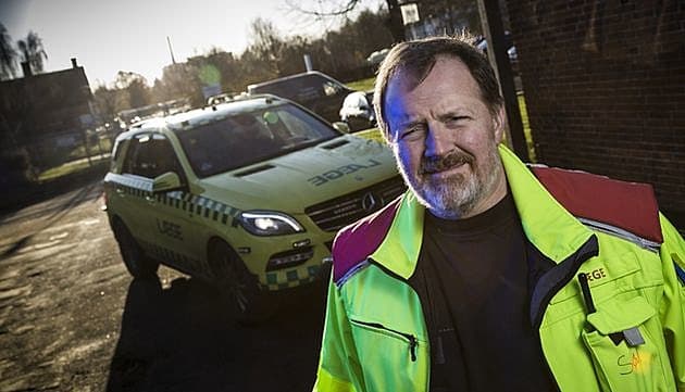 Søren Mikkelsen overlæge på Odense Universitetshospital og ansvarlig for lægeambulancen.