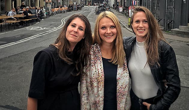 De tre stiftere af Læger Formidler er (fra venstre) Anna Grynnerup, Laura Kverneland og Ida Biering-Sørensen. Foto: privat