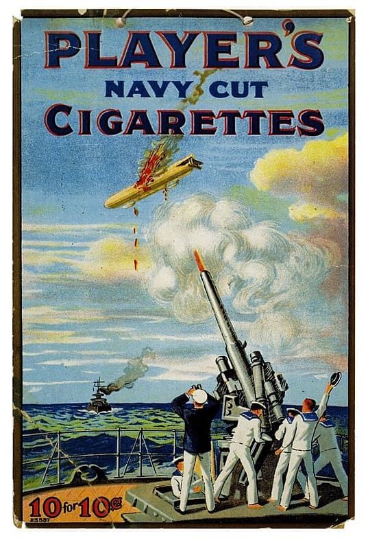 Reklame for Player's cigaretter, 1. verdenskrig.