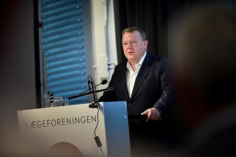 Statsminister Lars Løkke Rasmussen (V) talte til deltagerne i Lægemødet. Foto: Palle Peter Skov. 