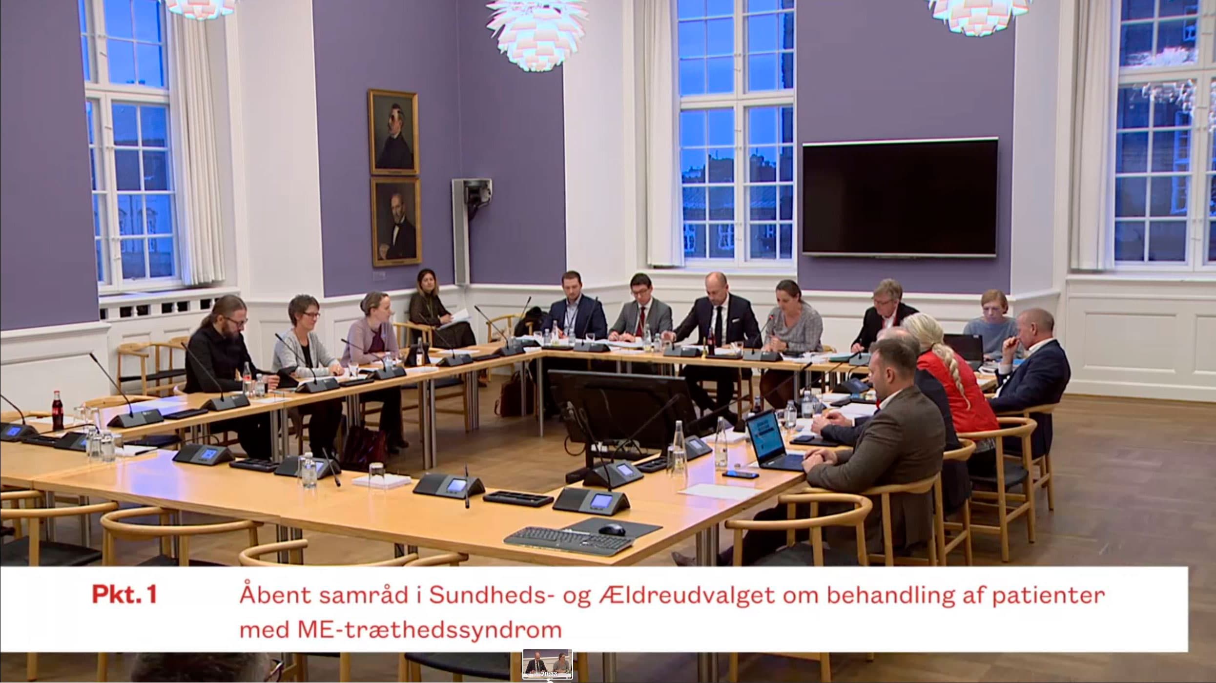 Samrådet blev streamet på Folketings-TV. 