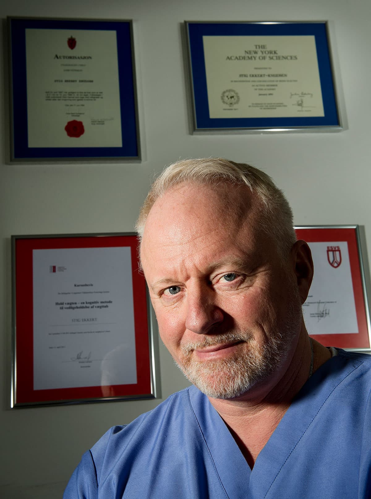 Stig Ekkerts pressemeddelelse  om behandling af COVID-19  fik stor opmærksomhed  i medierne. Foto: Joachim Rode/Ritzau Scanpix