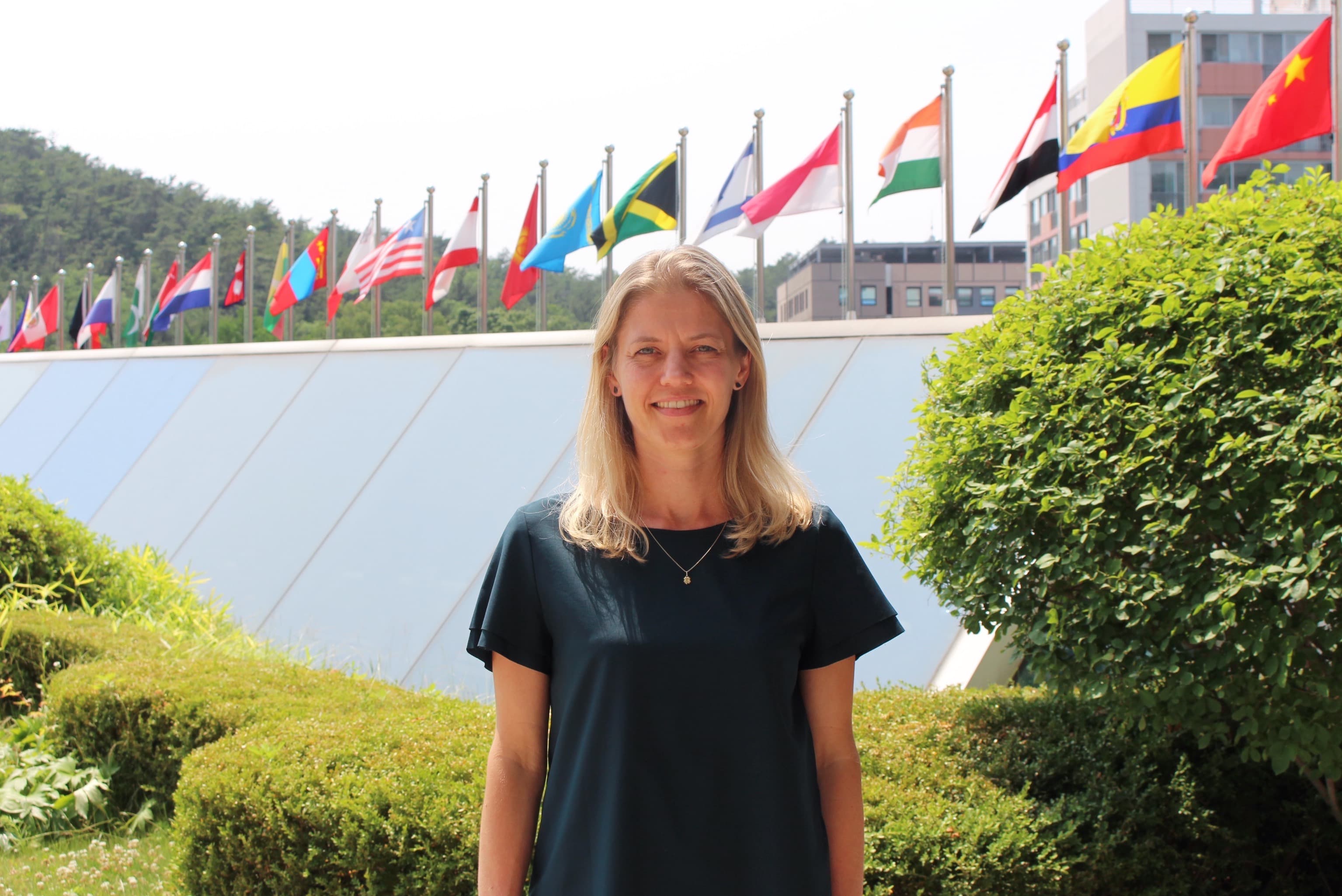 Marianne Holm i Seoul. Privatfoto.