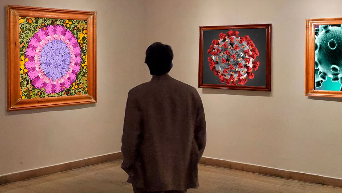 Illustrationer af coronavirus . Rammefoto: Colourbox