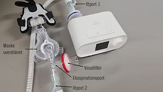 Udstyr til kontinuerlig kCPAP til patienter med COVID-19
