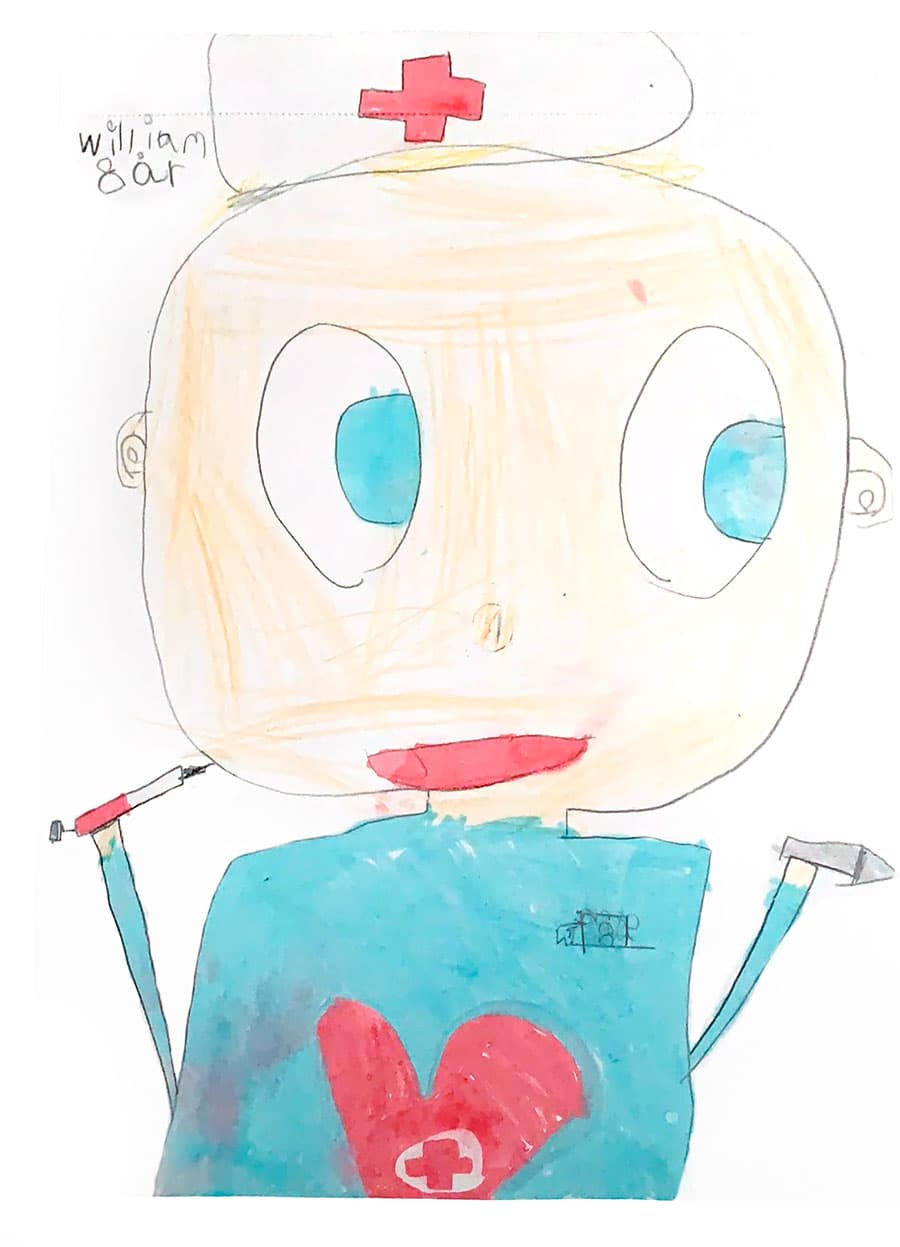 Illustration: William, 8 år