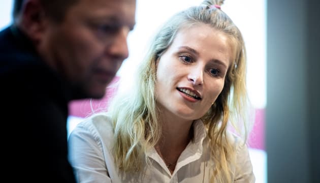 »Jeg må virkelig indrømme, at jeg har ændret fuldstændig syn på forskning«, fortalte ph.d.-studerende Camilla Dalby Hansen. Foto: Palle Peter Skov