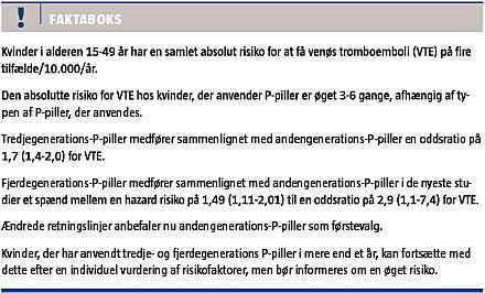 billig Juster gået i stykker Fjerdegenerations-p-piller medfører større risiko for venøs tromboemboli  end andengenerations-p-piller | Ugeskriftet.dk