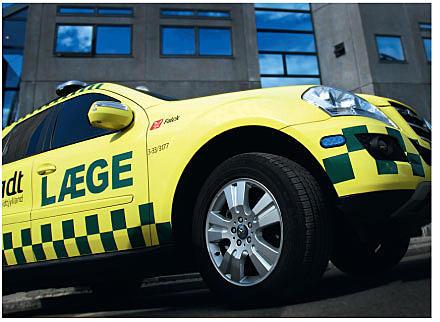 A physician-manned emergency medical service (MD-EMS) car from the Region of Central Jutland. Photo: the Region of Central Jutland.