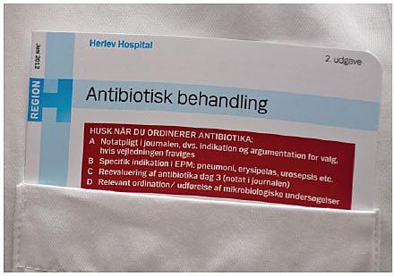 Antibiotikavejledning som pocketudgave med ordinationsregler.