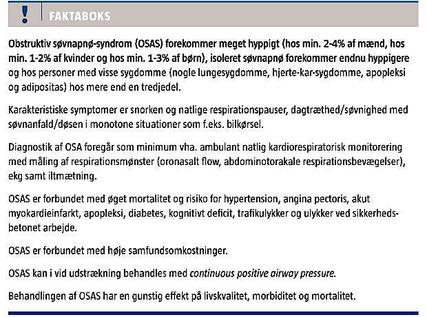 Obstruktiv Søvnapnø Syndrom Ugeskriftetdk 