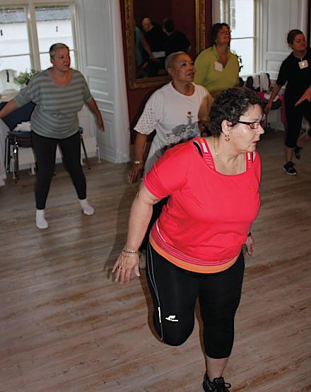 Under opholdet på RehabiliteringsCenter Dallund var der fokus på kvindernes motivation til at ændre vaner samt på kost og motion i teori og praksis.