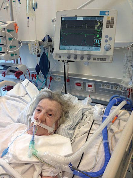 Patient i respirator.