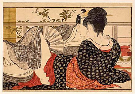 Uta makura (Pillow talk): Kitagawa Utamaro (1788). Japansk shunga.