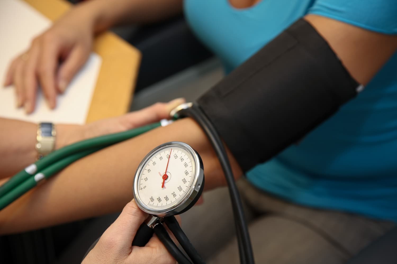 Blood pressure measurement.