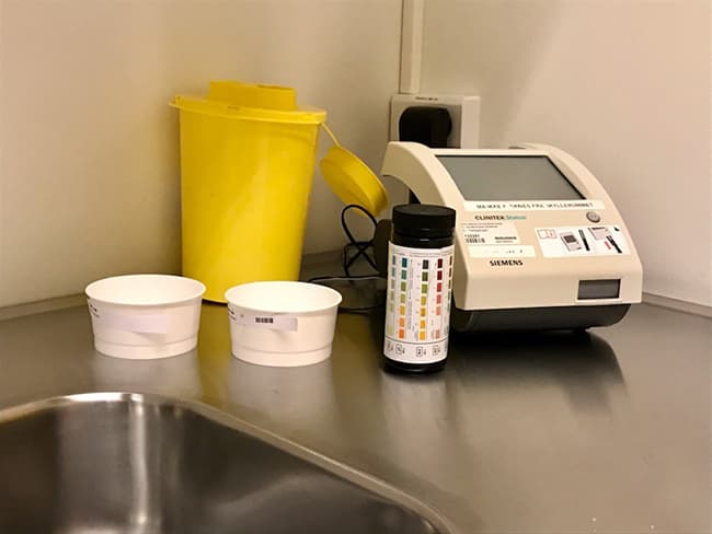 Urinprøver fra gravide.