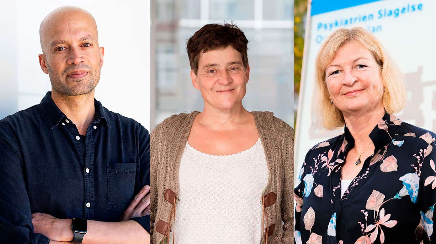 Michael Eriksen Benros (Arkivfoto: Claus Bech), Merete Nordentoft (Arkivfoto: Joachim Rode) & Sidse Arnfred (Foto: Michel van Steenwijk)