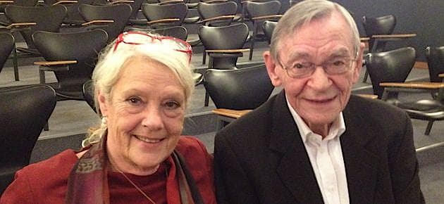 Anne Thomassen og Gert Bruun Petersen, lokalt valgte medlemmer af bestyrelsen for Foreningen af Pensionerede Læger, var værter for det midtjyske møde. Foto: Kurt Balle Jensen.