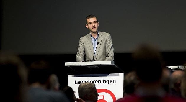 Andreas Rudkjøbing og Lægeforeningen vil af med det årlige produktivitetskrav på 2 pct. Foto: Palle Peter Skov
