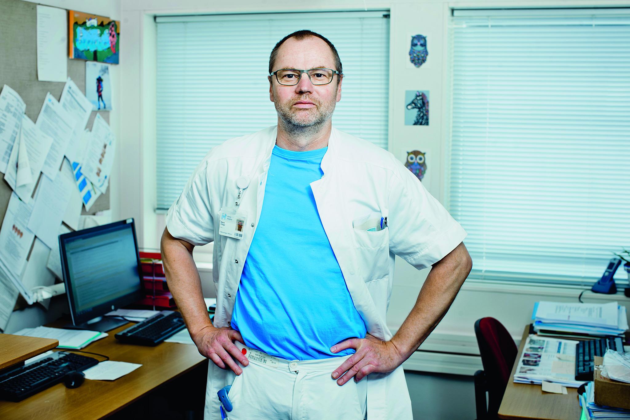 Overlæge, anæstesiolog Bjørn Dreijer, Anæstesiologisk Afdeling, Herlev Hospital. Foto: Claus Boesen.