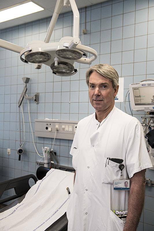 Ledende overlæge, Akutmodtagelsen,  Jørn Munkhof Møller: "Kommune og sygehus kan ikke se ind i hinandens systemer." Foto: Michael Bo Rasmussen. 