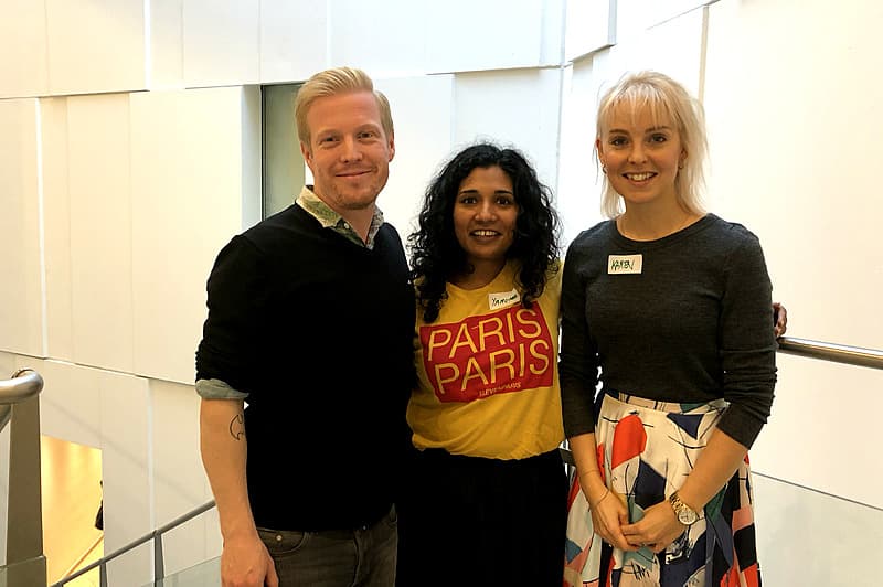 De tre yngre læger Karen Reiter, Yamuna Ratnasingham og Lasse Langhoff mener, at psykiatrien er fremtidens og verdens bedste speciale. Foto: Ugeskriftet.
