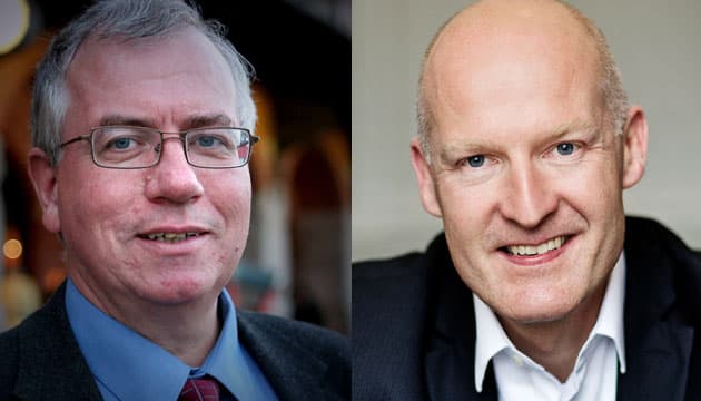 Kjeld Møller Pedersen, professor i sundhedsøkonomi, SDU, og Mickael Bech, professor i sundhedsøkonomi, Aarhus Universitet