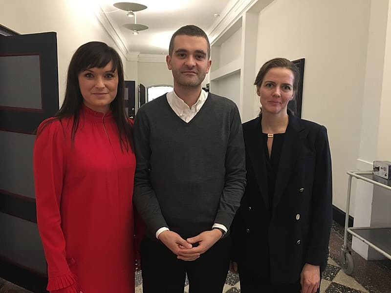 Lægeforeningens formand, Andreas Rudkjøbing, var tirsdag til møde med to ministre om regeringsudspillet til sundhedsreformen. Foto: Lægeforeningen.