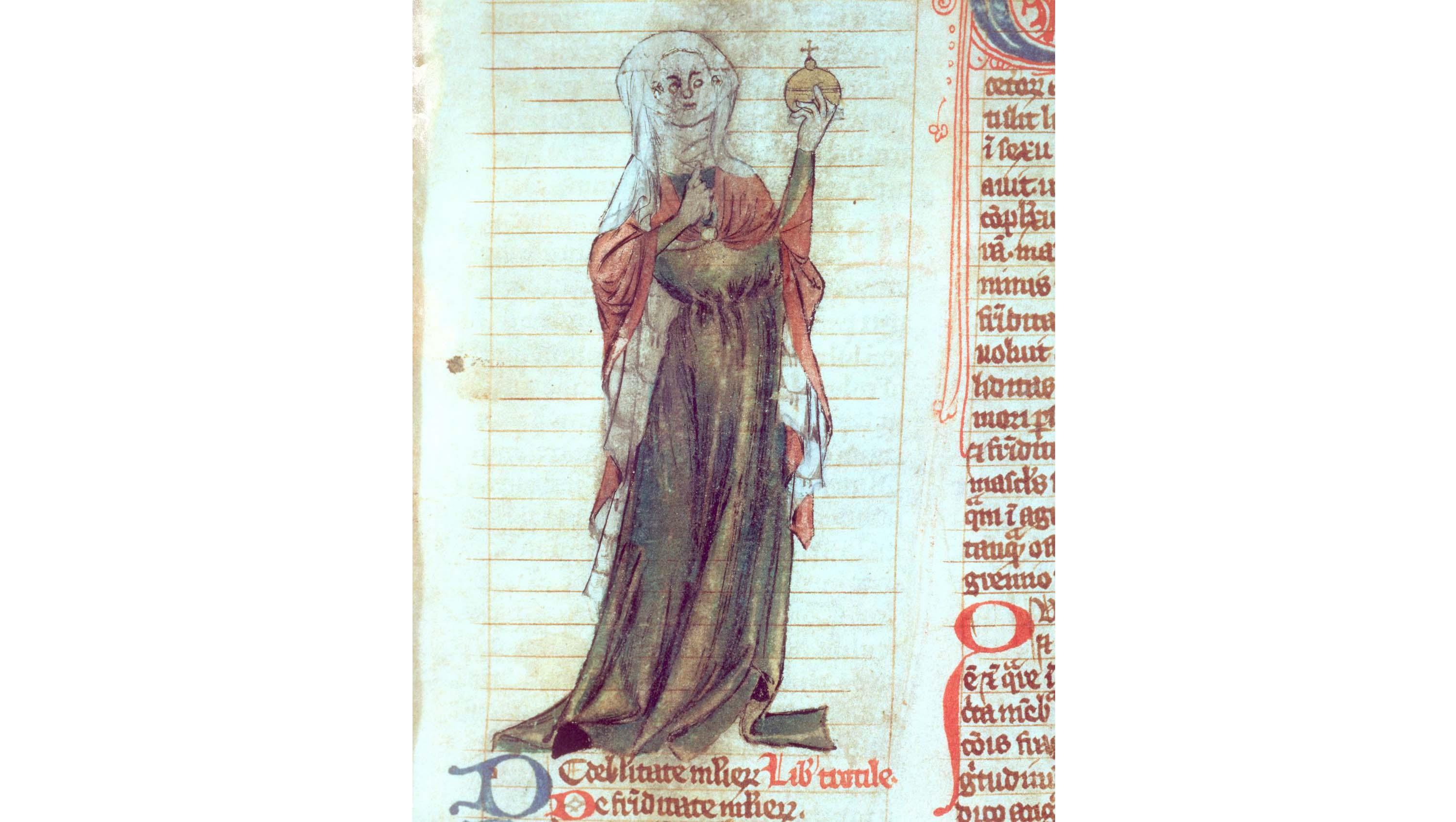 Trota af Salerno. Illustration fra middelalderligt håndskrift.