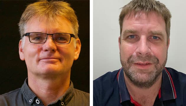 Christian Rosendal og Thomas Søgaard er begge praktiserende læger, der mangler vacciner mod influenza og pneumokoksygdom (foto: Privat)