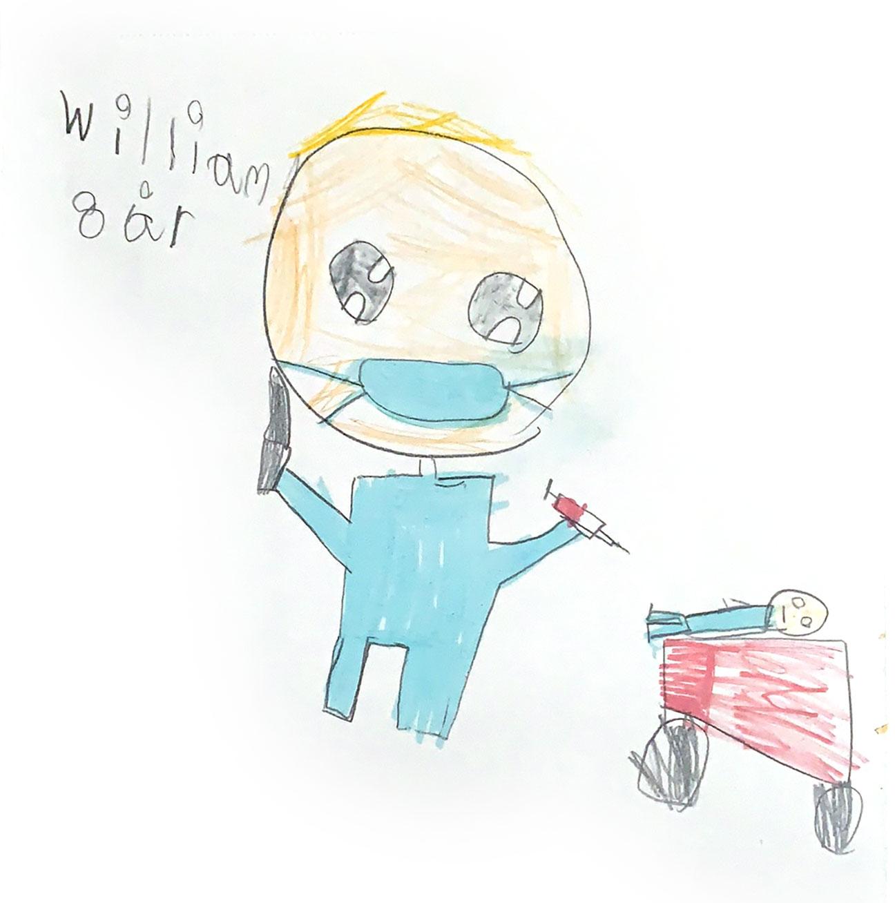 Illustration: William, 8 år