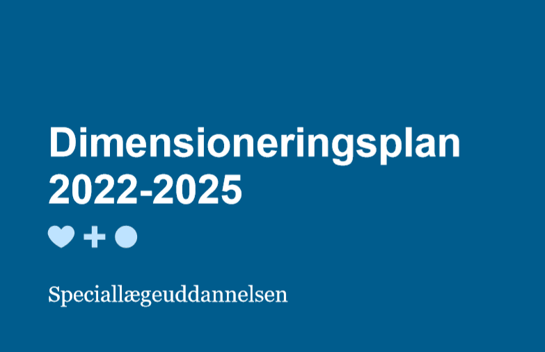 Screenshot fra dimensioneringsplanen. Kilde: Sundhedsstyrelsen.