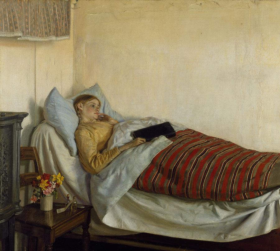 Michael Ancher: En ung syg pige. Tine Normand 1883. Den Hirschsprungske Samling