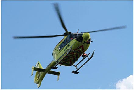 When the Helicopter Emergency Medical System is airborne, time to treatment is significantly reduced.