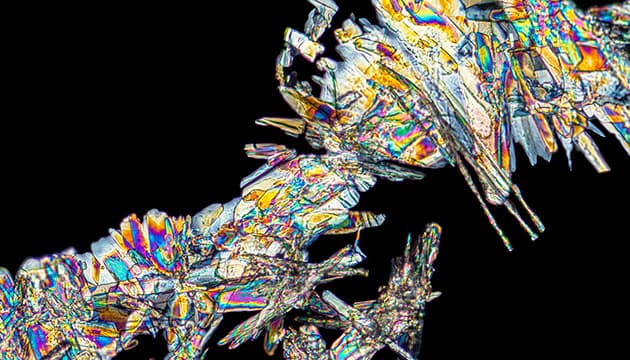 Acetylsalicylsyrekrystal.