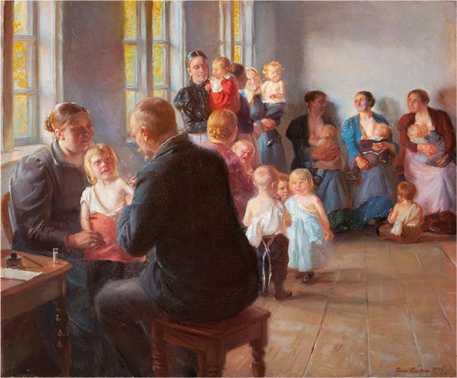 Anna Ancher »En vaccination«, 1899. Tilhører Skagens Kunstmuseum, gengivet med tilladelse.