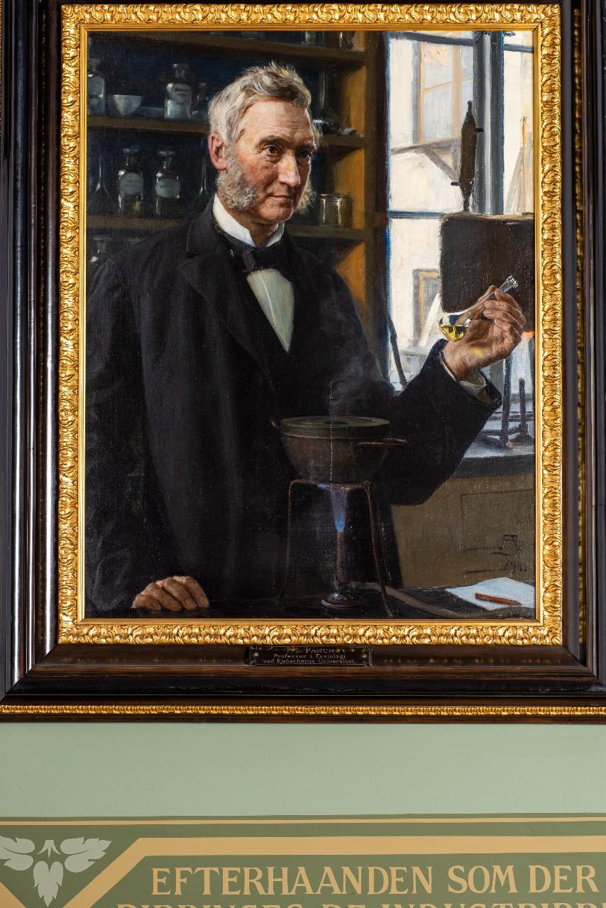 Peter Panum i laboratoriet, malet af kunstneren August Jerndorff (1846-1906) i 1894 (foto: Carlsberg Laboratorium/Jesper Glyrskov)