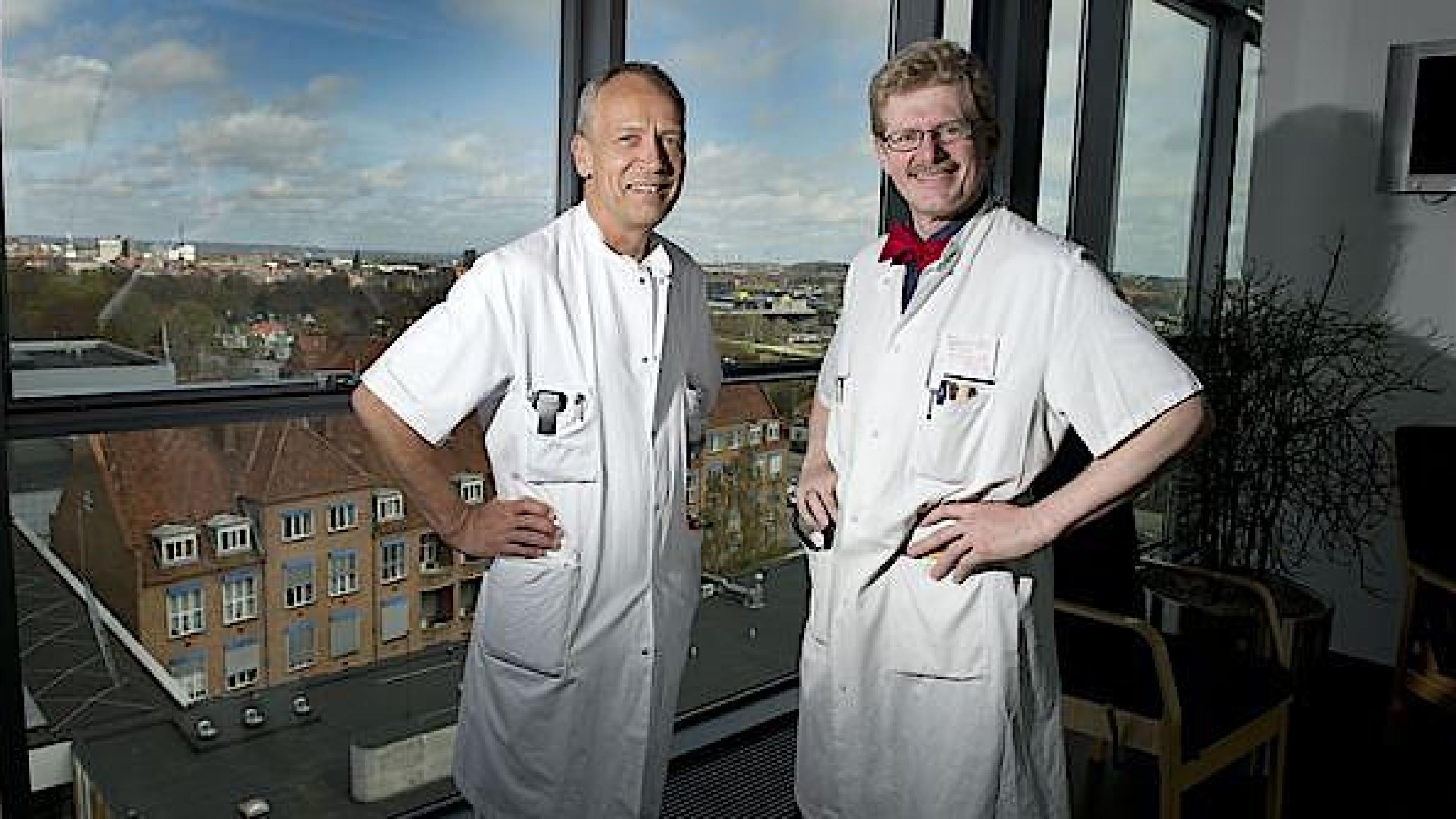 Ledende overlæge Poul Erik Jakobsen (endokrinologi) til venstre og Ledende overlæge Stig Andersen (geriatri).