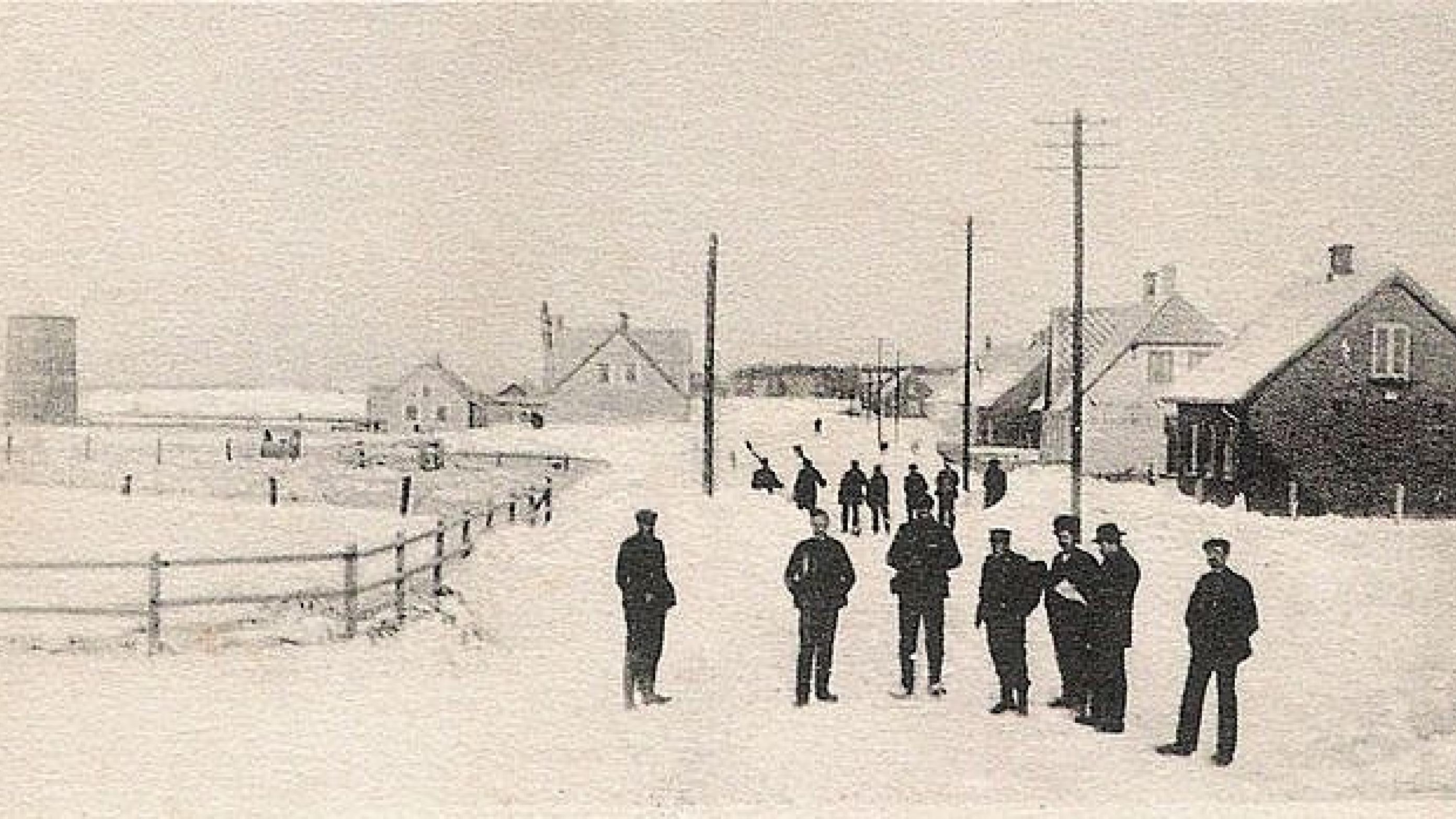 Snekastere i Frederiks sogn ved Viborg, vinteren 1908-09.
